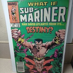 Marvel What If Sub-Mariner Comic - Green and Pink Cover